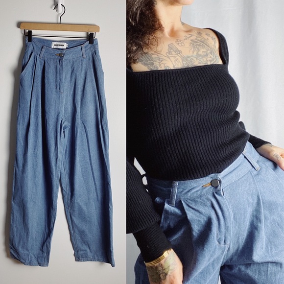 Rocket x Lunch Denim - ROCKET X LUNCH 2 Tuck Full Length Denim Pant XS